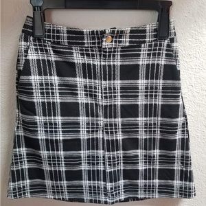 Vero Moda Black Plaid Skirt